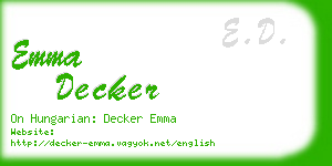 emma decker business card